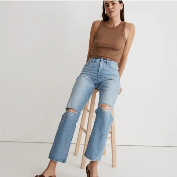 Madewell The Perfect Vintage Straight Jean in Westanna Ripped Edition Si… - Picture 16 of 16